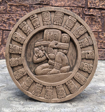 Load image into Gallery viewer, MAYAN AZTEC Haab Zodiac CALENDAR Sculptural wall relief plaque 8" www.Neo-Mfg.com