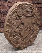 Load image into Gallery viewer, Aztec Maya Artifact Coyolxauhqui Moon goddess Sculpture Statue 16.25" Tall www.Neo-Mfg.com home decor art