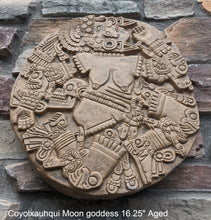 Load image into Gallery viewer, Aztec Maya Artifact Coyolxauhqui Moon goddess Sculpture Statue 16.25" Tall www.Neo-Mfg.com home decor art