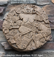Load image into Gallery viewer, Aztec Maya Artifact Coyolxauhqui Moon goddess Sculpture Statue 16.25" Tall www.Neo-Mfg.com home decor art