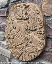 Load image into Gallery viewer, Aztec Maya Artifact Coyolxauhqui Moon goddess Sculpture Statue 16.25" Tall www.Neo-Mfg.com home decor art