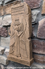 Load image into Gallery viewer, Babylonian Cyrus great four-winged genius Mesopotamia Pasargadae Sculptural relief carving www.Neo-Mfg.com Museum Reproduction 14"