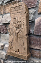 Load image into Gallery viewer, Babylonian Cyrus great four-winged genius Mesopotamia Pasargadae Sculptural relief carving www.Neo-Mfg.com Museum Reproduction 14"