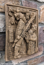 Load image into Gallery viewer, Aztec Mayan Yaxchilán Lintel 24 Sculpture 9.5" www.Neo-Mfg.com Plaque relief carving