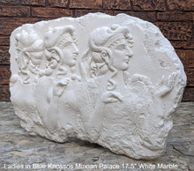 Load image into Gallery viewer, Ladies in Blue Knossos Minoan Palace Wall Plaque Sculpture Fragment 17.5" Museum Quality www.Neo-Mfg.com