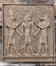 Load image into Gallery viewer, Egyptian Rameses I Anubis & Horus Sculpture Statue www.Neo-mfg.com 11 3/8" Museum reproduction