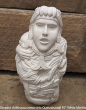 Load image into Gallery viewer, Serpent Anthropozoomorphic Quetzalcoaltl standing human form Aztec Maya Artifact Carved Sculpture Statue 10" www.Neo-Mfg.com