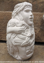 Load image into Gallery viewer, Serpent Anthropozoomorphic Quetzalcoaltl standing human form Aztec Maya Artifact Carved Sculpture Statue 10" www.Neo-Mfg.com