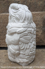 Load image into Gallery viewer, Serpent Anthropozoomorphic Quetzalcoaltl standing human form Aztec Maya Artifact Carved Sculpture Statue 10" www.Neo-Mfg.com