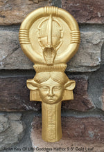 Load image into Gallery viewer, Egyptian Ankh Key Of Life Goddess Hathor sculpture carving www.NEO-MFG.com 9.8"