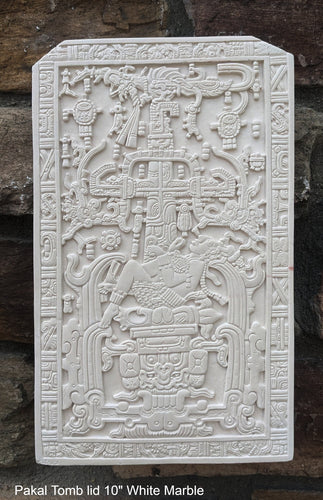 History Aztec Mayan sarcophagus of king K’inich Janaab’ Pakal wall plaque art 10