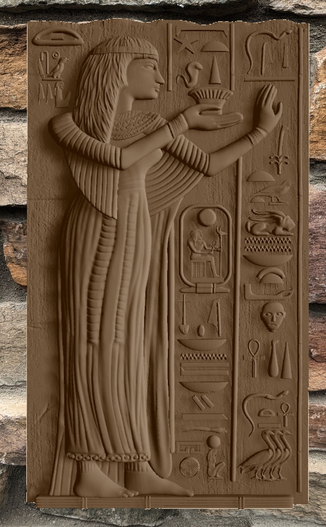 History Egyptian Princess Nes- Amun Sculptural wall relief www.Neo-Mfg.com 14