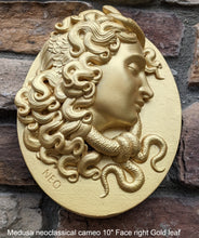 Load image into Gallery viewer, Medusa neoclassical cameo design Artifact Carved Sculpture Statue 10" www.Neo-Mfg.com left or right face