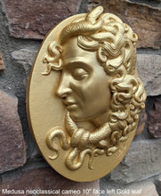 Load image into Gallery viewer, Medusa neoclassical cameo design Artifact Carved Sculpture Statue 10" www.Neo-Mfg.com left or right face
