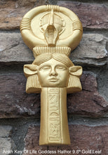 Load image into Gallery viewer, Egyptian Ankh Key Of Life Goddess Hathor sculpture carving www.NEO-MFG.com 9.8"