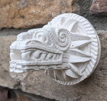 Load image into Gallery viewer, History Feathered Serpent Head of Quetzalcoatl Aztec Maya Artifact Carved Sculpture Statue www.Neo-Mfg.com mini 2.75"