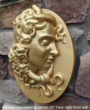 Load image into Gallery viewer, Medusa neoclassical cameo design Artifact Carved Sculpture Statue 10" www.Neo-Mfg.com left or right face