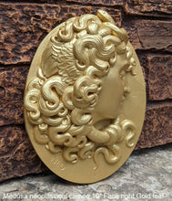 Load image into Gallery viewer, Medusa neoclassical cameo design Artifact Carved Sculpture Statue 10" www.Neo-Mfg.com left or right face
