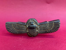 Load image into Gallery viewer, Egyptian winged Scarab relic figural relief replica gilt wall plaque Sculpture museum reproduction art 8" www.Neo-Mfg.com home decor