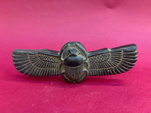 Load image into Gallery viewer, Egyptian winged Scarab relic figural relief replica gilt wall plaque Sculpture museum reproduction art 8&quot; www.Neo-Mfg.com home decor

