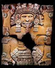 Load image into Gallery viewer, MAYAN AZTEC Tlaltlecuhtli Stone Codex Zumarraga Sculptural wall relief plaque Museum Quality www.Neo-Mfg.com 16"
