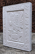 Load image into Gallery viewer, Inca Viracocha Tiwanaku Gateway sun sunkasapas condor head Sculptural wall relief plaque www.Neo-Mfg.com home decor 8.66"