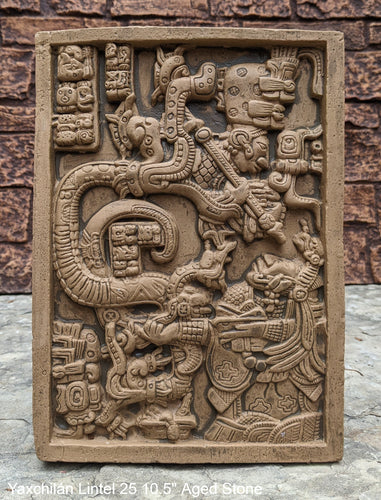 Aztec Mayan Yaxchilán Lintel 25 Sculpture 10.5