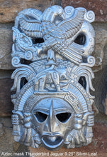 Load image into Gallery viewer, Aztec Maya Artifact mask Thunderbird Jaguar Sculpture Statue 9.25" Tall www.Neo-Mfg.com