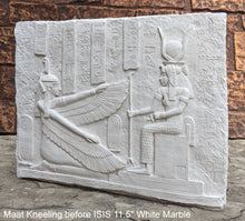 Load image into Gallery viewer, Egyptian Maat kneeling before Isis reproduction sculpture wall art 11.5" www.Neo-Mfg.com home decor relief