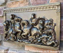 Load image into Gallery viewer, Alexander the Great Sarcophagus Battle Scene Sculpture museum reproduction art 15.75" www.Neo-Mfg.com home decor relief