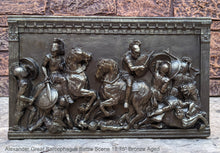 Load image into Gallery viewer, Alexander the Great Sarcophagus Battle Scene Sculpture museum reproduction art 15.75" www.Neo-Mfg.com home decor relief