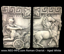 Load image into Gallery viewer, Charge of the Roman Charioteer Sculpture Statue White finish Chariot Horse 2pc Neo-mfg m4