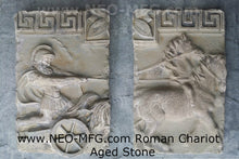 Load image into Gallery viewer, Charge of the Roman Charioteer Sculpture Statue White finish Chariot Horse 2pc Neo-mfg m4