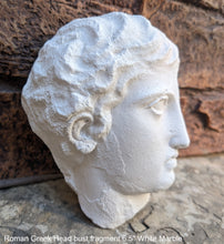 Load image into Gallery viewer, Roman Greek head bust La Coulonche fragment Sculpture museum reproduction art 6.5" www.Neo-Mfg.com home decor Museum Reproduction