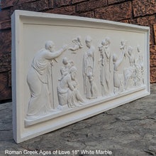 Load image into Gallery viewer, Roman Greek Thorvaldsen The Ages of Love 1824 Cherub nursery plaque wall relief www.Neo-Mfg.com 18"