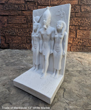 Load image into Gallery viewer, Egyptian Triads of Menkaure mycerinus 3rd Sculpture statue museum reproduction art 13" www.Neo-Mfg.com home decor Museum Reproduction