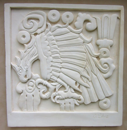 Aztec Mayan Toltec Eagle Plaque Artifact Sculpture www.Neo-Mfg.com home decor 10