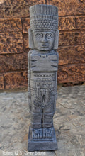 Load image into Gallery viewer, Toltec warrior Mesoamerican MAYAN AZTEC Sculptural statue stele 12.5" www.Neo-Mfg.com