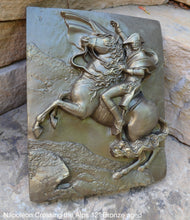 Load image into Gallery viewer, History Napoleon Crossing the Alps Artifact Carved Sculpture Statue wall high relief plaque www.Neo-Mfg.com 12"