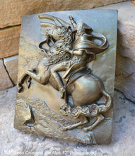 Load image into Gallery viewer, History Napoleon Crossing the Alps Artifact Carved Sculpture Statue wall high relief plaque www.Neo-Mfg.com 12"
