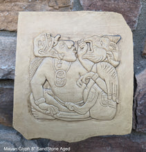 Load image into Gallery viewer, History Aztec Mayan Palenque Glyph Sculptural wall relief plaque 8" www.Neo-Mfg.com