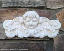 Load image into Gallery viewer, Williamsburg Angel winged child face baby corbel wall sconce shelf 10.75" sculpture www.NEO-MFG.com