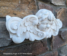 Load image into Gallery viewer, Williamsburg Angel winged child face baby corbel wall sconce shelf 10.75" sculpture www.NEO-MFG.com