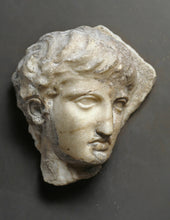 Load image into Gallery viewer, Roman Greek head bust La Coulonche fragment Sculpture museum reproduction art 6.5" www.Neo-Mfg.com home decor Museum Reproduction