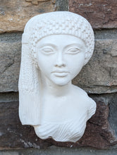 Load image into Gallery viewer, Egyptian Princess of Akhenaton Meritaten bust wall mount relief Sculpture statue www.Neo-Mfg.com Museum Reproduction 6.75"