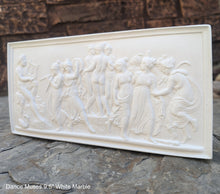 Load image into Gallery viewer, Roman Greek Thorvaldsen Dance Muses Apollo plaque wall relief www.Neo-Mfg.com 9.5"