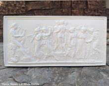 Load image into Gallery viewer, Roman Greek Thorvaldsen Dance Muses Apollo plaque wall relief www.Neo-Mfg.com 9.5"