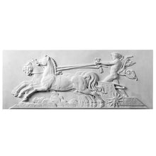 Load image into Gallery viewer, Roman Greek Apollo on Chariot plaque wall relief www.Neo-Mfg.com 19.5&quot; large museum reproduction Brachard
