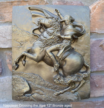 Load image into Gallery viewer, History Napoleon Crossing the Alps Artifact Carved Sculpture Statue wall high relief plaque www.Neo-Mfg.com 12"