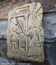 Load image into Gallery viewer, Egyptian prince fragment tomb wall plaque Sculpture art 7.5" www.Neo-Mfg.com home decor